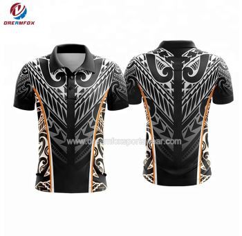 Сублімація Суха придатна Австралія Маорі Чорні сорочки поло чоловіки